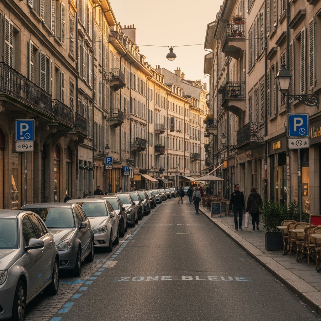 Street parking in Geneva